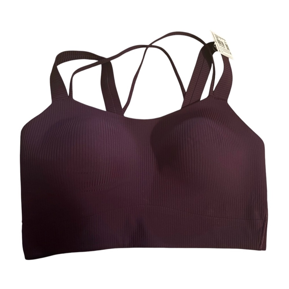 Lululemon like a cloud ribbed longline bra, size 10